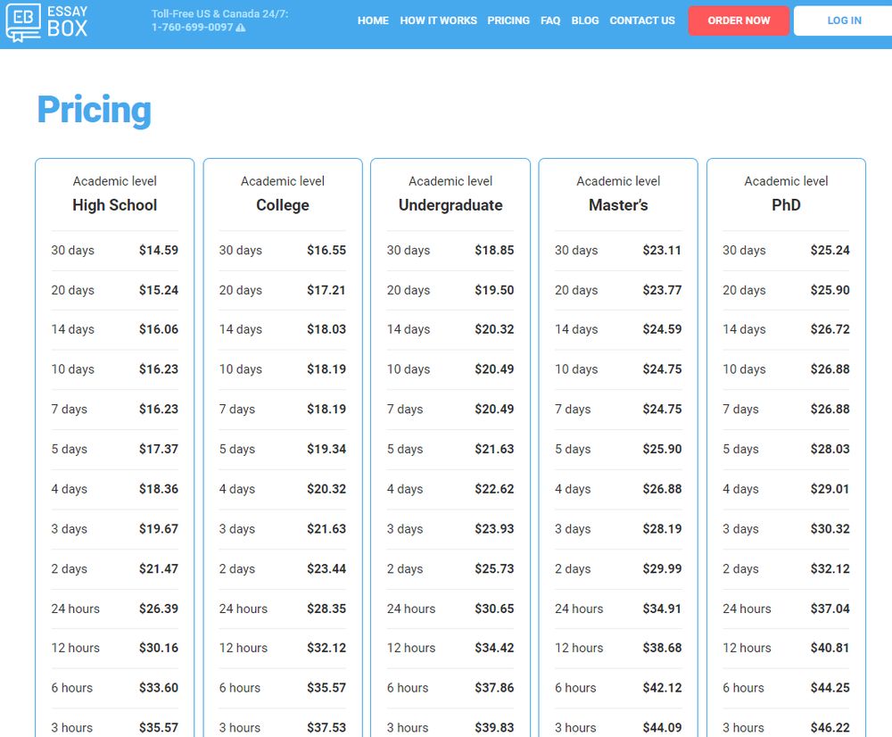 essaybox pricing